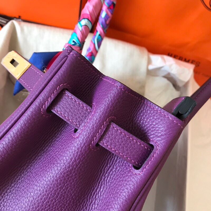 Hermes Birkin 35CM Togo Leather Handbag Anemone Purple